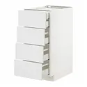 IKEA METOD МЕТОД / MAXIMERA МАКСИМЕРА, напольный шкаф 4фасада / 2нзк / 3срд ящ, белый / Стенсунд белый, 40x60 см 894.094.63 фото thumb №1