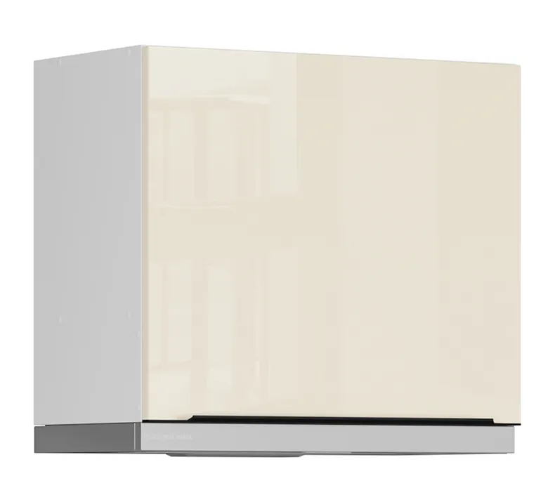 BRW Верхний шкаф для кухни Sole L6 60 см с вытяжкой магнолия жемчуг, альпийский белый/жемчуг магнолии FM_GOO_60/50_O_FL_BRW-BAL/MAPE/IX фото №2