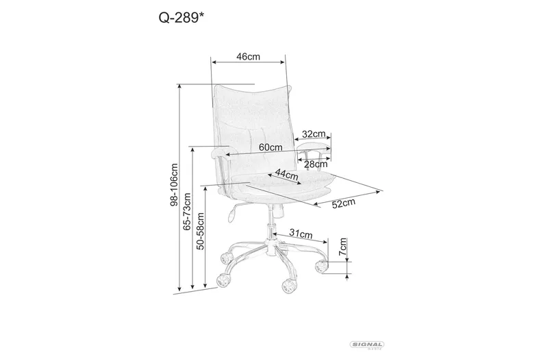 Компьютерное Кресло SIGNAL Q-289, серый фото №8