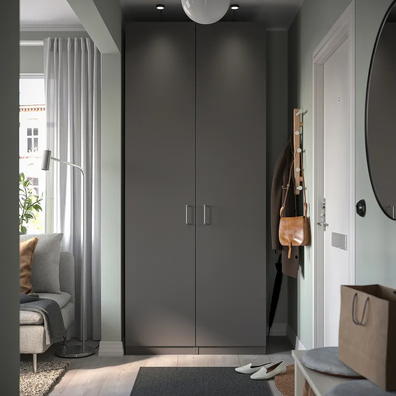 IKEA FORSAND ФОРСАНД, дверцята з петлями, темно-сірий, 50x229 см 894.362.54 фото №3