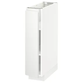 IKEA METOD МЕТОД, підлогова шафа з полицями, білий / Voxtorp матовий білий, 20x60 см 794.527.20 фото