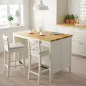 IKEA TORNVIKEN ТОРНВІКЕН, кухонний острівець, кремово-білий/дуб, 126x77 см 403.916.57 фото thumb №2