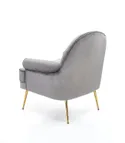 Крісло м'яке HALMAR SANTI сірий/золотий фото thumb №4
