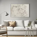 IKEA BJÖRKSTA БЬЙОРКСТА, картина з рамкою, квіти - крупним планом/срібло, 140x100 см 195.611.66 фото thumb №2
