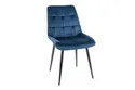 Кухонный стул SIGNAL CHIC Velvet, Bluvel 86 - темно-синий фото thumb №24