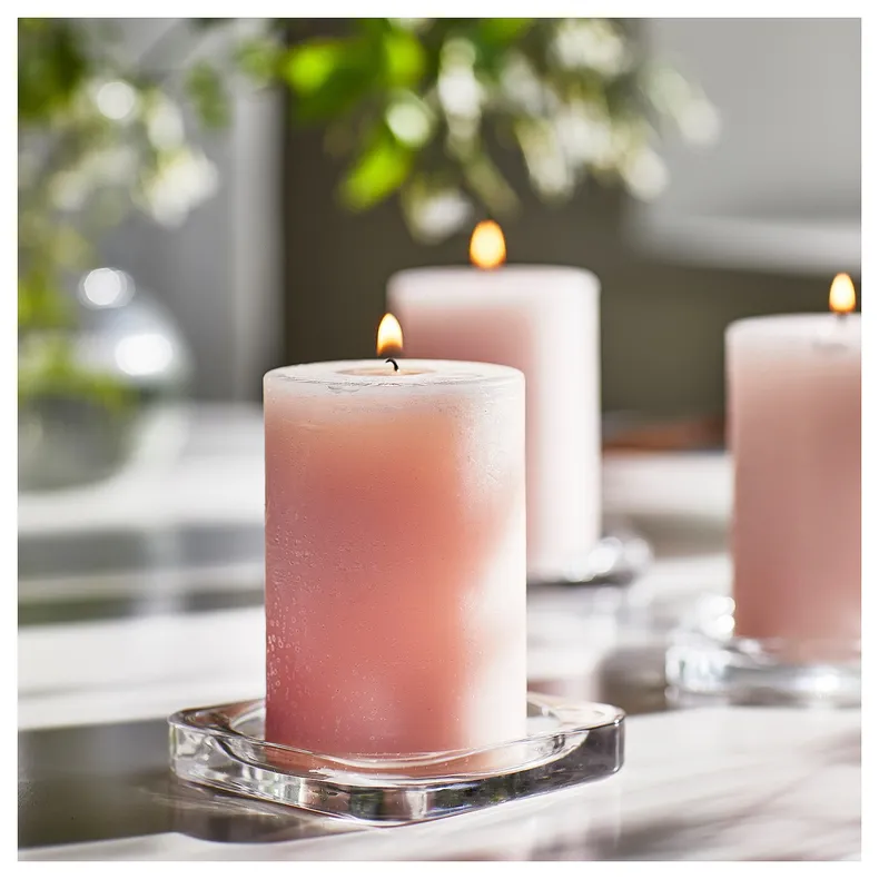 IKEA LUGNARE ЛУГНАРЕ, ароматическая формовая свеча, жасмин / розовый, 30 часов. 105.021.38 фото №3