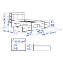 IKEA BRIMNES БРИМНЭС, комплект мебели д / спальни, 3 предм., белый, 160x200 см 694.833.93 фото thumb №9