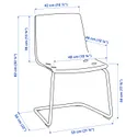 IKEA DOCKSTA ДОКСТА / TOBIAS ТОБІАС, стіл+4 стільці, білий білий / прозорий хромований, 103 см 494.834.31 фото thumb №7