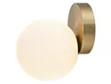 BRW Настінний світильник для ванної зі сталі та скла Ice Ball біло-золотий 083954 фото thumb №1