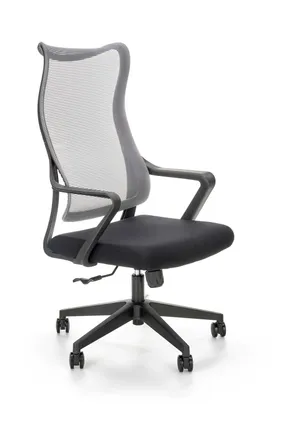 Кресло компьютерное офисное вращающееся HALMAR LORETO, серый-черный фото