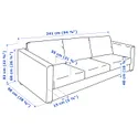 IKEA VIMLE ВИМЛЕ, 3-местный диван, Бежевый с холмом 594.342.80 фото thumb №5