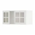 IKEA METOD МЕТОД, шафа навісна із 2 скляними дверцят, білий / стенсундський білий, 80x40 см 794.555.68 фото thumb №1