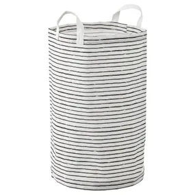 IKEA KLUNKA КЛУНКА, мешок для белья, белый / черный, 60 l 503.643.71 фото