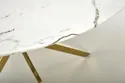 Кухонний стіл HALMAR RAYMOND 2, 100x100 см стільниця - білий мармур, ніжки - золото фото thumb №10
