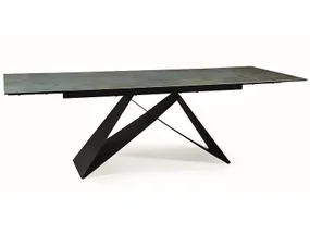 Керамический Стол SIGNAL WESTIN, Ossido Verde бирюза / матовый черный, 90x160 фото