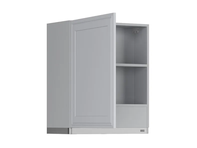 BRW Верхний кухонный шкаф Verdi 60 см с вытяжкой слева светло-серый матовый, греноловый серый/светло-серый матовый FL_GOO_60/68_L_FL_BRW-SZG/JSZM/IX фото №3