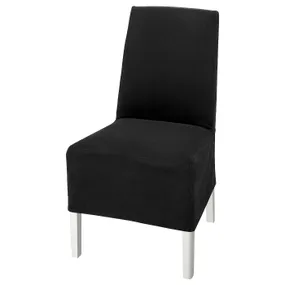IKEA BERGMUND БЕРГМУНД, стілець із чох середньої довжини, білий / Djuparp темно-сірий 193.997.35 фото