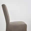 IKEA BERGMUND БЕРГМУНД, стул с чехлом средней длины, белый / нольгага серый / бежевый 393.900.03 фото thumb №6