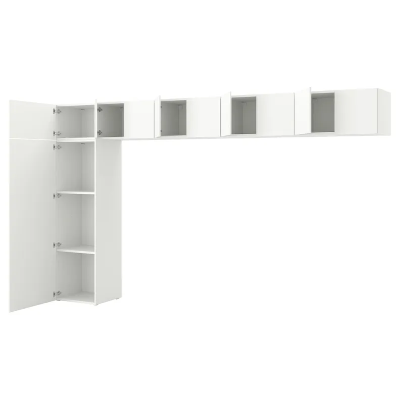 IKEA PLATSA ПЛАТСА, гардероб с 10 дверями, Фонны белые, 380x42x221 см 293.045.86 фото №1