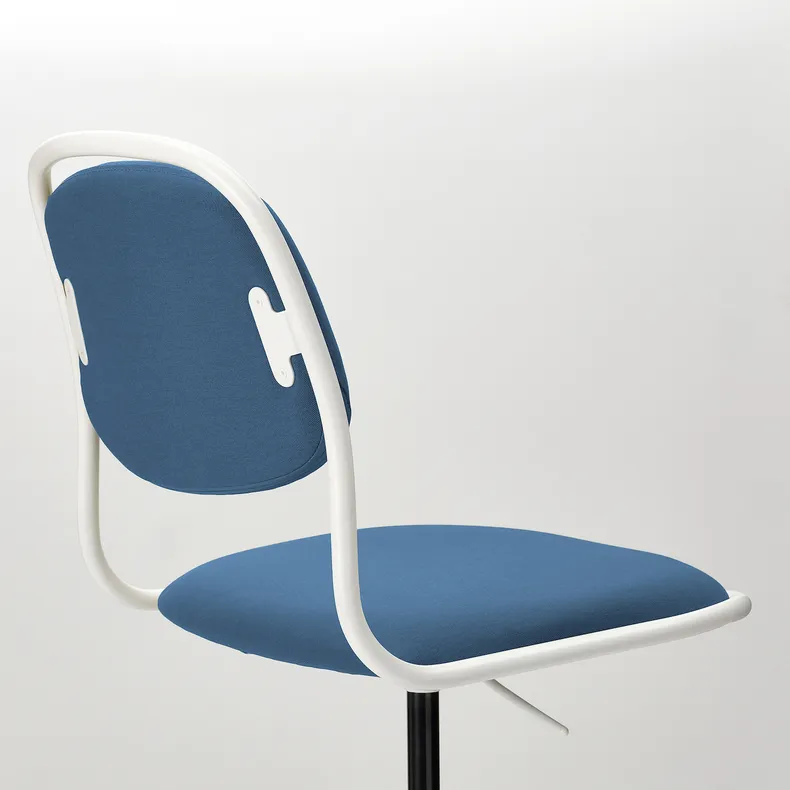 IKEA ÖRFJÄLL ОРФЬЄЛЛЬ, обертовий стілець, білий / темно-синій 395.010.96 фото №3