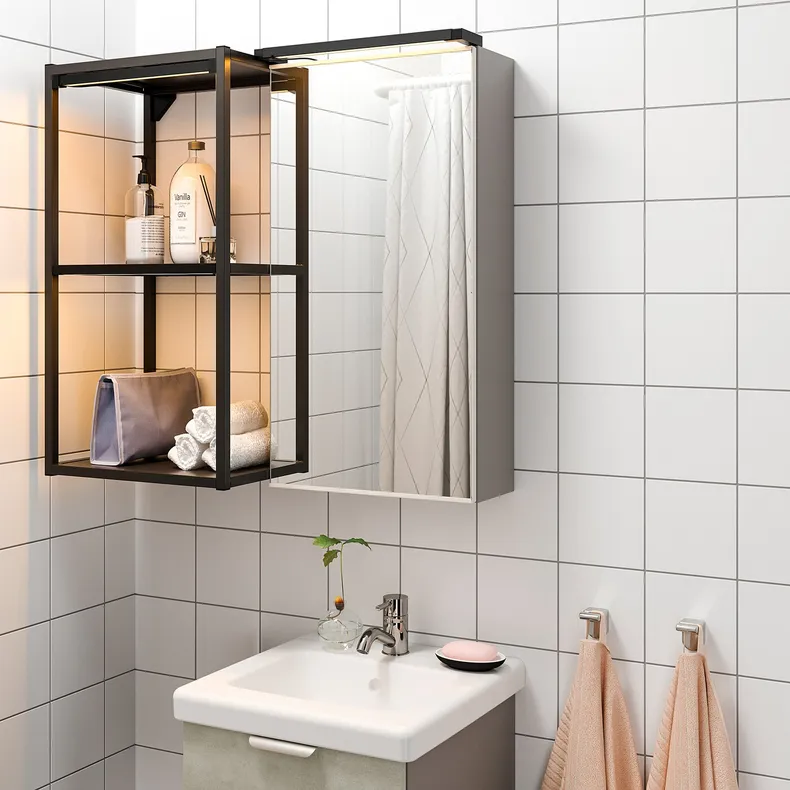 IKEA SILVERGLANS СІЛЬВЕРГЛАНС, LED підсвітка для ванної, антрацит може потемніти, 40 см 305.286.70 фото №5