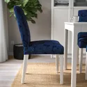 IKEA BERGMUND БЕРГМУНД, стул, белый / квилсфорс темно-синий / синий 394.289.73 фото thumb №4