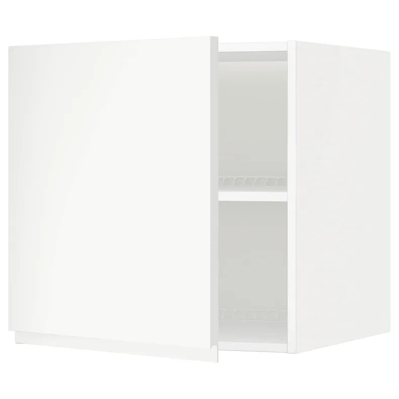 IKEA METOD МЕТОД, верхня шафа для холодильн / мороз кам, білий / Voxtorp матовий білий, 60x60 см 094.669.09 фото №1