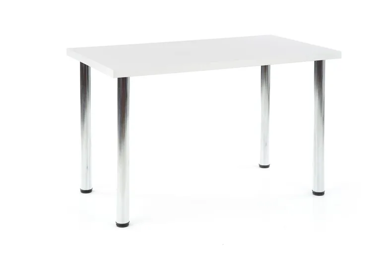 Кухонний стіл HALMAR MODEX 120x68 см колір стільниці - білий, ніжки - хром фото №1