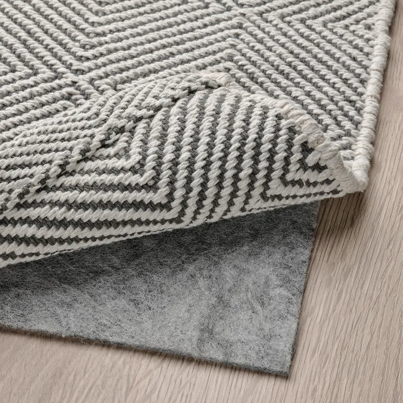 IKEA GÅNGVÄG ГОНГВЕГ, килим, пласке плетіння, сірий, 200x300 см 605.691.93 фото №3