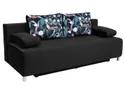 BRW Трехместный диван-кровать Kinga III с ящиком для хранения черный, Дождь 30 черный/принт павлин 02 многоцветный SO3-KINGA_III-LX_3DL-G5_B85286 фото thumb №2