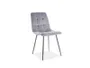 Кухонний стілець SIGNAL MILA Velvet, Bluvel 14 - сірий фото