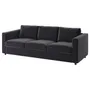 IKEA VIMLE ВИМЛЕ, 3-местный диван, Джупарп темно-серый 994.335.99 фото