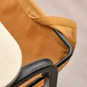 IKEA OLSERÖD ОЛЬСЕРЁД, придиванный столик, антрацит / имитация березы темно-желтый, 53x50 см 205.253.56 фото thumb №9