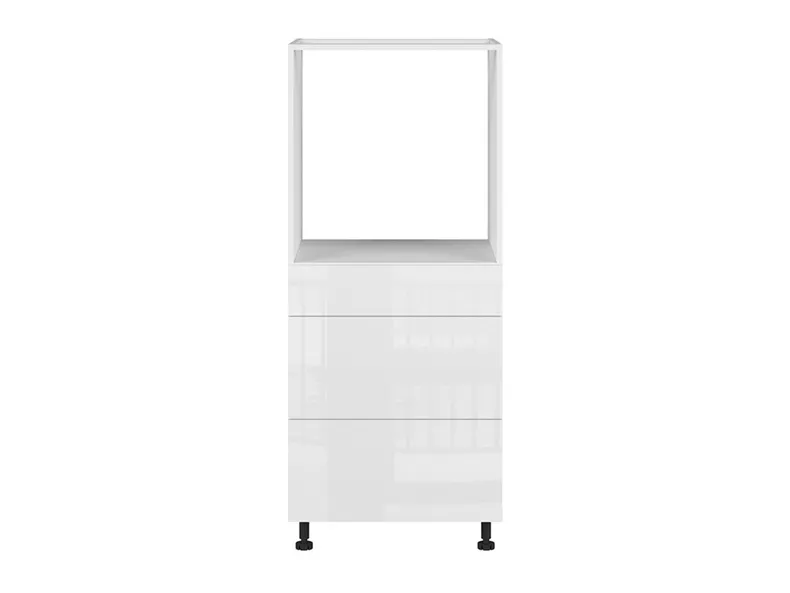 BRW Кухонный шкаф для встраиваемого духового шкафа Tapo Special 60 см с ящиками с плавным закрыванием белый экрю, альпийский белый/экрю белый FK_DPS_60/143_2STB/STB-BAL/BIEC фото №1