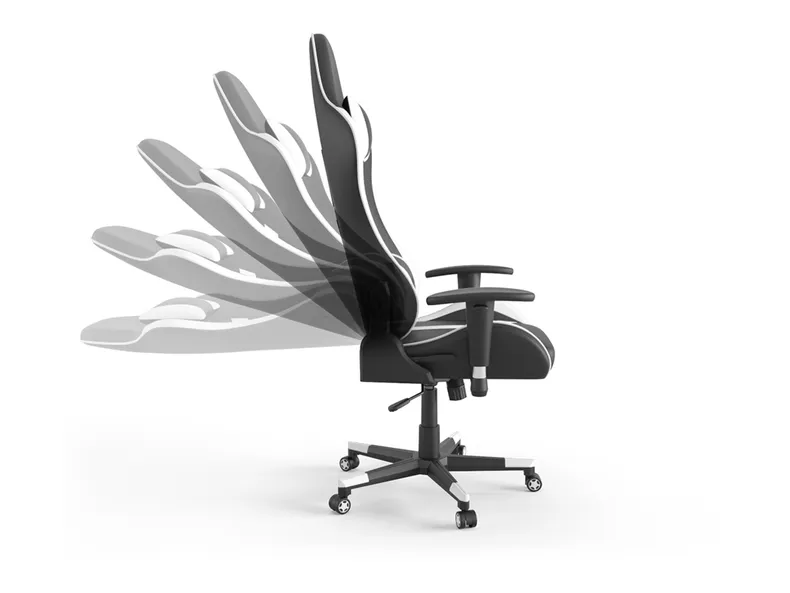 BRW Velo, игровое кресло черно-белое, белый/черный OBR_GAM_VELO-CZARNO/BIALY фото №4