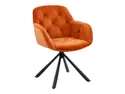 BRW Поворотне крісло з велюровою оббивкою Eileen помаранчеве EILEEN-HD-8120A-ORANGE фото thumb №1