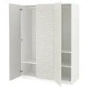 IKEA PAX ПАКС / MISTUDDEN МІСТУДДЕН, гардероб, комбінація, білий / сірий візерунок, 150x60x201 см 795.211.96 фото thumb №1