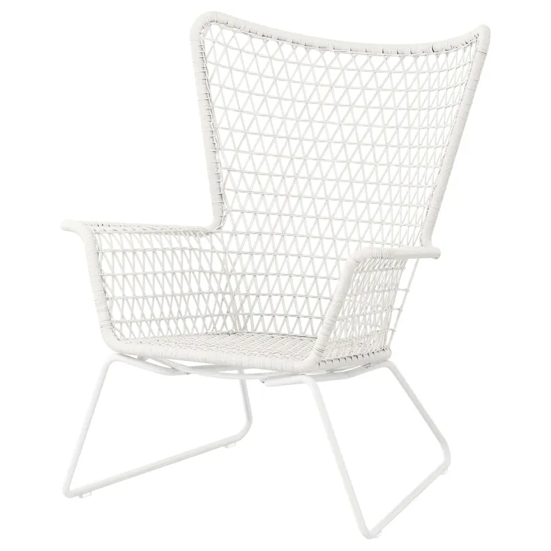 IKEA HÖGSTEN ХЕГСТЕН, крісло, вуличне, білий 502.098.65 фото №1