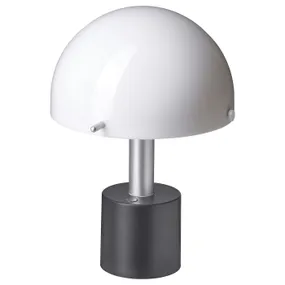 IKEA NÖDMAST НЁДМАСТ, переносной светильник,на батарейках, белый/черный, 26 см 605.825.71 фото