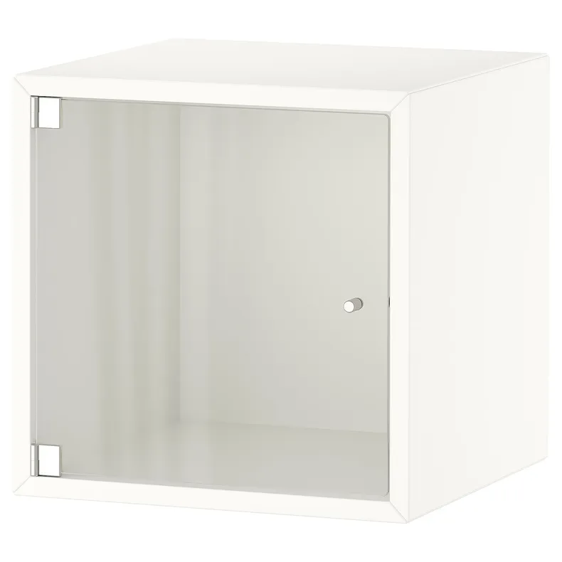 IKEA EKET ЭКЕТ, навесной шкаф со стеклянной дверью, белый, 35x35x35 см 593.363.74 фото №1