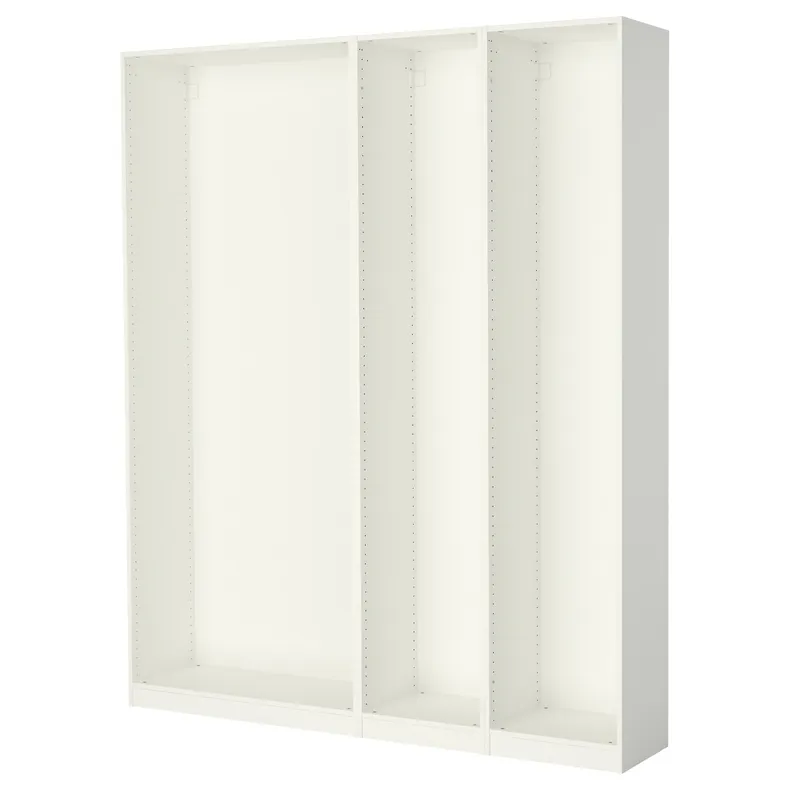IKEA PAX ПАКС, 3 каркаси гардероба, білий, 200x35x236 см 498.953.28 фото №1