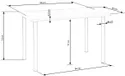 Кухонний стіл HALMAR MODEX 2 90x60 см колір стільниці - білий, ніжки - чорні фото thumb №4
