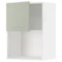 IKEA METOD МЕТОД, навесной шкаф для СВЧ-печи, белый / светло-зеленый, 60x80 см 494.866.70 фото