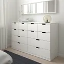 IKEA NORDLI НОРДЛІ, комод, 12 шухляд, білий, 160x99 см 592.394.91 фото thumb №4