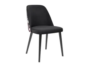 BRW Бархатное кресло, черный/принт Лотос 01 TXK_AKA-TX058-1-RAIN_30/PRINT_LOTOS_01 фото