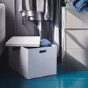 IKEA TJENA ТЙЕНА, коробка для зберігання з кришкою, білий, 35x50x30 см 903.743.49 фото thumb №5