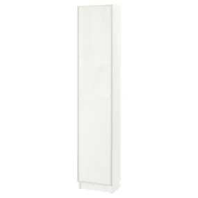 IKEA BILLY БИЛЛИ / HÖGBO ХЁГБУ, стеллаж комбинация / стекл дверцы, белый, 40x30x202 см 894.944.23 фото