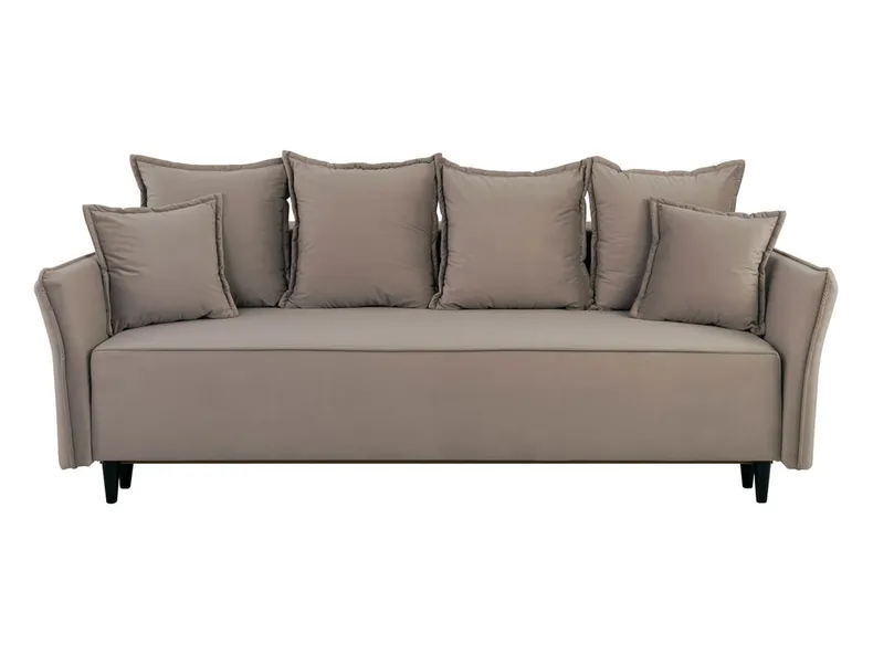 BRW тримісний диван Марія розкладний диван з ящиком велюр бежевий, Рів'єра 16 Бежевий SO3-MARIA-LX_3DL-G2_BB8816 фото №1