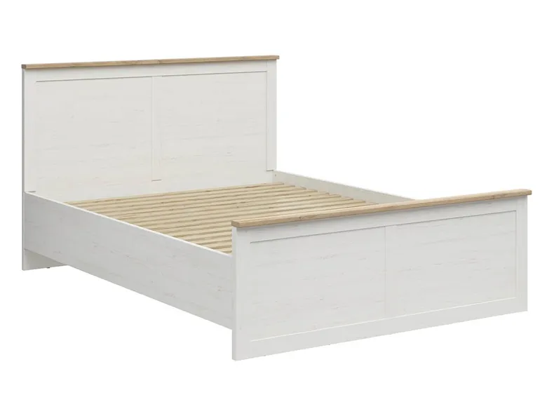 BRW Ліжко двоспальне BRW LOKSA A 160x200 см, андерсен сосна біла/дуб грендсон LOZ/160/A-APW фото №1