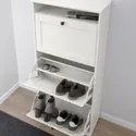 IKEA BRUSALI БРУСАЛІ, шафа для взуття з 3 відділеннями, білий, 61x30x130 см 804.803.93 фото thumb №3
